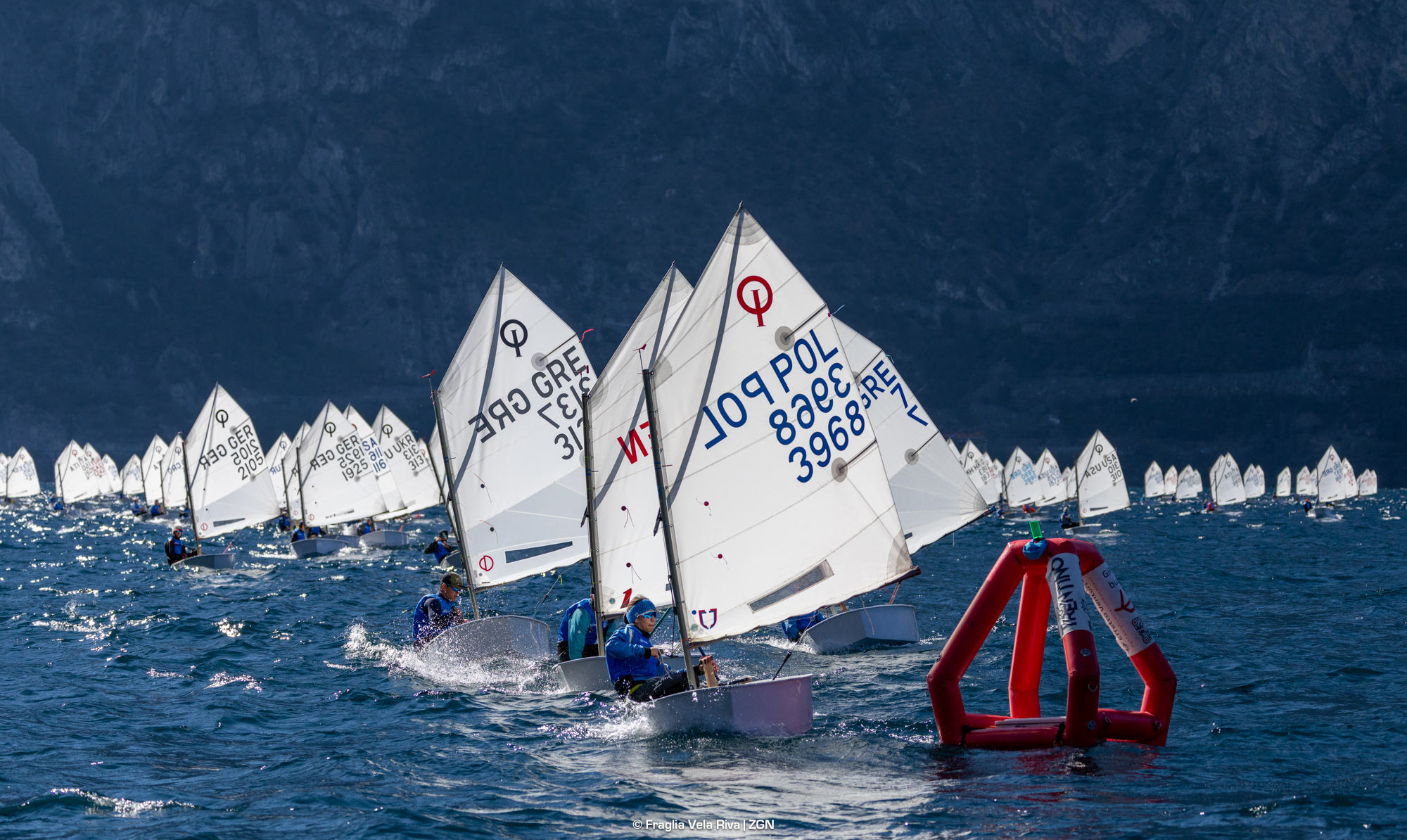 Dopo due giornate del 44mo Garda Lake Opti Meeting Jesper Karlsen comanda tra gli Juniores