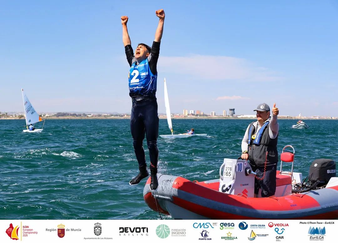 Enrico Morina (Fraglia Vela Riva) vince l'ILCA 4 Youth European Championship